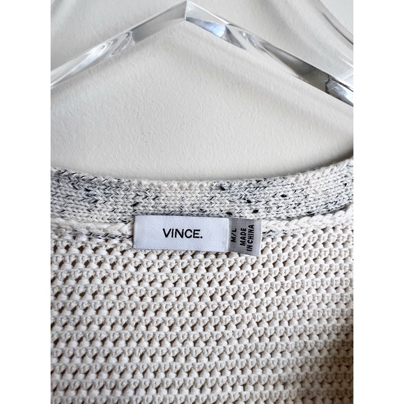 Vince Striped V-neck Dolman Short Sleeve Sweater Size M/L - Picture 2 of 8